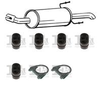 Silenziatore terminale BOSAL per OPEL Astra G Hatchback 1.4, 66 KW
