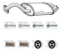 Silenziatore terminale BOSAL per TOYOTA Corolla Combi, E12 1.4, 71 KW , TOYOTA