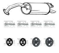 Silenziatore terminale BOSAL per TOYOTA Yaris Hatchback 1.3, 64 KW