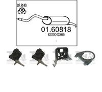 Silenziatore terminale BOSAL per RENAULT Thalia Sedan 1.4, 55 KW 08/00 -