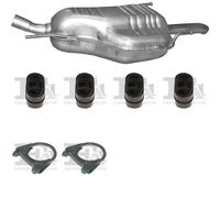 Silenziatore terminale POLMO per OPEL Zafira A MPV 1.6, 74 KW