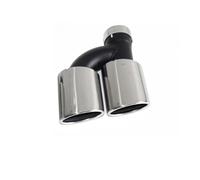 Silenziatore Terminale Puntale Marmitta 60mm Ugello Doppio In Acciaio Inox Tubo Di Scarico Posteriore Per Auto Per A4 A5 A6 A7 Fino A S4 S5 S6 S7 Scarico Marmitta(Argento a destra)