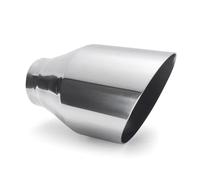 Silenziatore Terminale Terminale Di Scarico Universale 1/2 Pezzi Ingresso 57 Mm Uscita 101 Mm Marmitta Auto Tubo Scarico Posteriore A Doppia Parete In Acciaio Inossidabile Scarico Marmitta(1 pz)