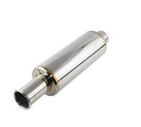 Silenziatore Terminale Tubo Di Scarico Posteriore Universale Da 4,5 Pollici Body Flow Per Ingresso E Uscita Da 2,5''