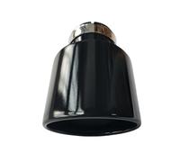Silenziatore Terminale Universale Ovale In Acciaio Inox Nero Punta Ugello Di Scarico Coda Gola Grande Diametro Grandi Dimensioni Auto Modificato Marmitta Terminale Scarico Scarico Marmitta(ID 83MM-OD