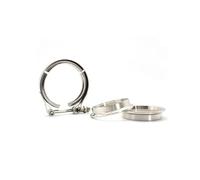 Silenziatore Terminale V-Band Morsetto Di Scarico In Acciaio Inossidabile 304 Con Flangia In Ferro 2 2,25 2,5 3 3,5 4 Pollici Per Tubi Scarico Da 51 57 63 76 89 102Mm