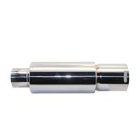 Silenziatore Tubo Terminale di Scarico per Auto, terminale di Scarico Universale in Acciaio Inox, interfaccia 51, 57, 63 mm, Sistema di Scarico(007 Silver 63mm)