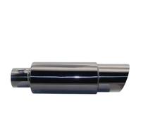 Silenziatore Tubo Terminale di Scarico per Auto, terminale di Scarico Universale in Acciaio Inox, interfaccia 51, 57, 63 mm, Sistema di Scarico(002 Titanium 51mm)