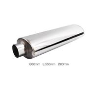 Silenziatore universale inox grezzo uscita rotonda 61mm ESR6