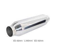 Silenziatore universale inox lucido uscita rotonda 60mm ESR3 460mm