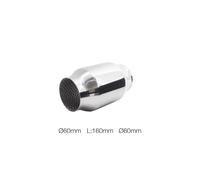 Silenziatore universale inox lucido uscita rotonda 61mm ESR4 160mm