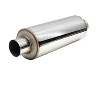 Silenziatore universale inox non lucidato uscita rotonda 60mm