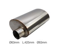Silenziatore Scarico Universale Ovale 63mm Inox Sport Simoni Racing