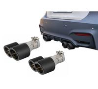 Silenziatore Universale Marmitta doppio Punta fibra carbonio opaca 6cm/2.36inch