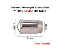 Silenziatore universale per marmitta con catalizzatore a rete da 50,8 mm e 60 mm con DB Killer per moto
