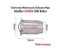Silenziatore universale per marmitta con catalizzatore a rete da 50,8 mm e 60 mm con DB Killer per moto