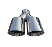 Silenziatori per auto 1 Pz Universal Car In Acciaio Inox Coda Gola Silenziatore Lunghezza a Forma di Y Doppio Fuori Twill Lucido Punta Del Di Scarico(76.2mm-101mm)