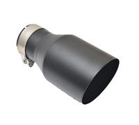 Silenziatori per auto Adatto per f10 Golf Nero opaco Accessori per auto in acciaio inossidabile Punta del silenziatore Tubo di scarico Ugello universale(IN76-OUT115MM)