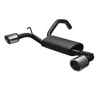 Silenziatori posteriori acciaio nero Terminale di Scarico Acciaio Inox 2 Duplex Punte Rotonde 100mm compatibile con Fiat 500 ABARTH Cabrio 1.4T 140CV 2008-2013 2014 2015 2016 2017 2018 2019 2020 2021
