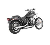 Silenziatori slip-on twin slash da 3" cromato 07-16 softail Vance & hines