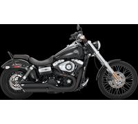 Silenziatori slip-on Twin Slash tondi da 3" Nero Vance Hines Harley-Davidson Dyn