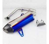 Silenziatori terminali moto Silenziatore Di Scarico Modificato Per Moto Con Coperchio Scudo Termico Per Per XMAX300 Per XMAX250 400 Silenziatore Acciaio inossidabile(B)