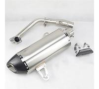 Silenziatori terminali moto Silenziatore Di Scarico Modificato Per Moto Con Coperchio Scudo Termico Per Per XMAX300 Per XMAX250 400 Silenziatore Acciaio inossidabile(A)