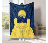 Silenzio Coperta Divano Mani Coperta da Viaggio in Flanella Stampata in 3D, Leggera, Calda e Comoda Fodera per Divano, Lavabile, il Miglior Regalo per Gli Amici