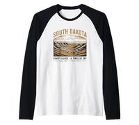 Silenzio e Cielo Senza Tempo del South Dakota Maglia con Maniche Raglan