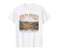 Silenzio e Cielo Senza Tempo del South Dakota Maglietta