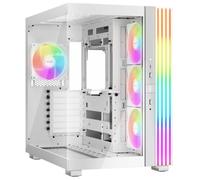 silenzio! LIGHT BASE 600 LX ARGB Midi Tower ATX Doppio Vetro Temperato USB-C Bianco