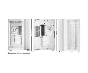 silenzio! LIGHT BASE 600 LX ARGB Midi Tower ATX Doppio Vetro Temperato USB-C Bianco