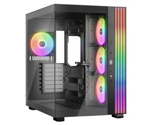 silenzio! LIGHT BASE 600 LX ARGB Midi Tower ATX Doppio Vetro Temperato USB-C Nero