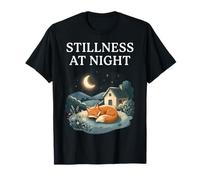 Silenzio Notturno Sleeping Fox Cozy Moon Calm Cottagecore Maglietta
