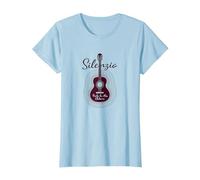 Silenzio, Parla la Mia Chitarra | Arte Musicale Italiana Maglietta, Donna, Celeste, XS