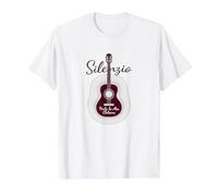 Silenzio, Parla la Mia Chitarra | Arte Musicale Italiana Maglietta, Uomo, Bianco, 3XL