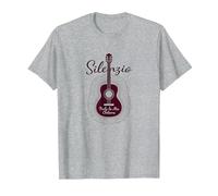Silenzio, Parla la Mia Chitarra | Arte Musicale Italiana Maglietta, Uomo, Grigio Melange, 3XL