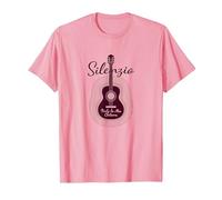 Silenzio, Parla la Mia Chitarra | Arte Musicale Italiana Maglietta, Uomo, Rosa, S