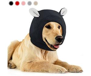 Silenziose orecchie per cani, paraorecchie per cani, protezione dal rumore, cappello lavorato a maglia per cani e animali domestici, caldo cappello invernale per cani e gatti di taglia media e grande,