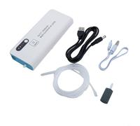 Silenzioso aeratore da pesca pompa ad aria con batteria al litio ricaricabile USB, pompa per ossigeno da 3000 mAh per secchio per esche vive, clip regolabile in acciaio inox, dispositivo di aerazione