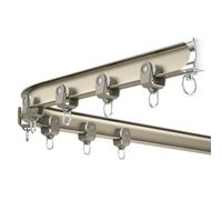 Silenzioso binario curvo in alluminio per soggiorno e camera da letto - Binario flessibile per soffitto per finestre L/U Opzioni 1,5-6,7 m (dimensioni: 5,8 m Colore: d)