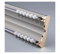 Silenzioso binario doppio in alluminio per montaggio a soffitto 1,5 m grigio siamese guide ideali per ufficio, soggiorno, casa, bagno, divisorio durevole ed elegante soluzione