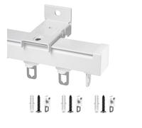 Silenzioso doppio alluminio binario tenda 330 cm binario soffitto 50 cm e 600 cm opzioni design dritto disponibile in bianco e 3 colori perfetti per drappeggi lisci.