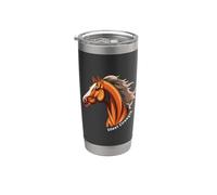 Silenzioso, forza, grazioso, cavallo, illustrazione Bicchiere termico in acciaio inox doppia parete
