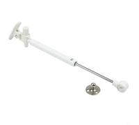 Silenzioso puntone a gas per ante di credenze della cucina, supporto automatico per sollevamento con struttura in acciaio, meccanismo di chiusura ammortizzata in colore argento (bianco)