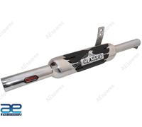 Silenzioso Di Scarico Con Baffle Cromo Per Royal Enfield Classic 500 350 UCE AEs