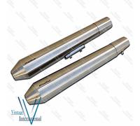 Silenzioso Scarico PoweRage Corto Per Royal Enfield Twin Interceptor GT 650CC