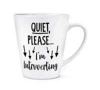 Silenzioso Si Prega I'M Introverting 341ml Latte Tazza Citazione Divertente Shy