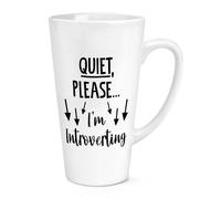 Silenzioso Si Prega I'M Introverting 483ml Grande Latte Tazza Con Scherzo Shy