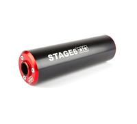 Silenziatore posteriore Stage6 50-80ccm montaggio destro, nero/rosso